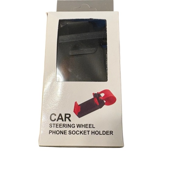 Black Steering Wheel Phone Holder - Picture 3 of 8